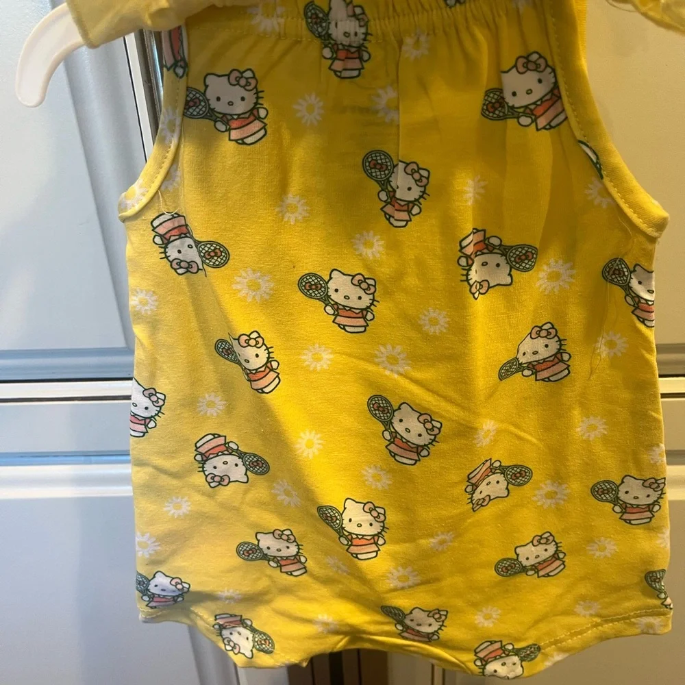 Hello Kitty Pickleball/Tennis Yellow Onesie Set